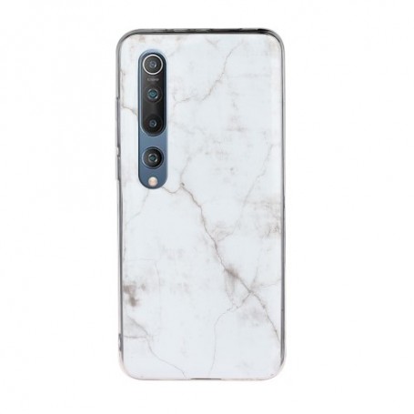 Xiaomi Mi 10 / Mi 10 Pro valkoinen marmori suojakuori.