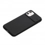 iPhone 12 mini musta suojakuori kamerasuojalla.