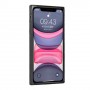 iPhone 11 nahkapäällysteinen musta suojakuori.