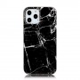 iPhone 12 / 12 Pro musta marmori suojakuori