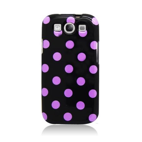 Galaxy S3 musta-pinkki polka dot suojakuori.