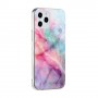 iPhone 12 / 12 Pro värikäs tie-dye marmori suojakuori