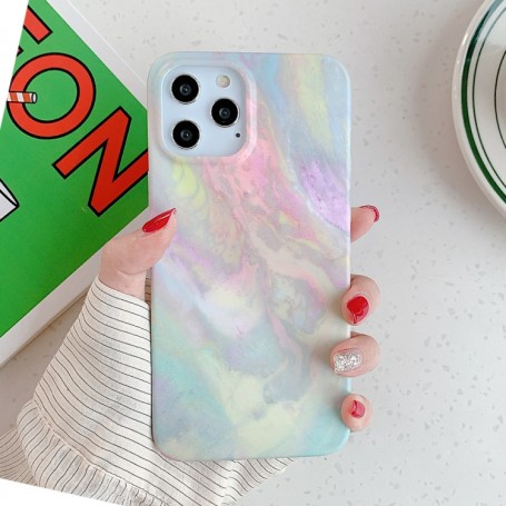 iPhone 12 / 12 Pro värikäs tie-dye suojakuori.