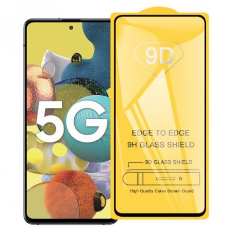 Samsung Galaxy A51 5G kirkas mustareunuksinen panssarilasi.