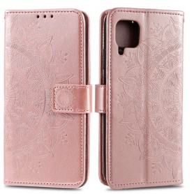 Samsung Galaxy A42 5G ruusukulta mandala suojakotelo Samsung Galaxy A42 5G ruusukulta mandala suojakotelo – kotelosta löytyy korttipaikat ja setelitasku
