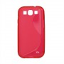 Galaxy S3 punainen silikoni suojakuori.