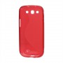 Galaxy S3 punainen silikoni suojakuori.