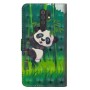 Xiaomi Redmi 9 panda suojakotelo – lompakkomallinen avattava kannellinen suojakotelo