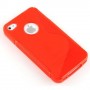 Punainen iPhone 4/4s suojakuori.