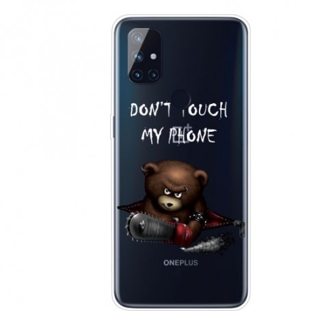 OnePlus Nord N10 5G vihainen nalle suojakuori.