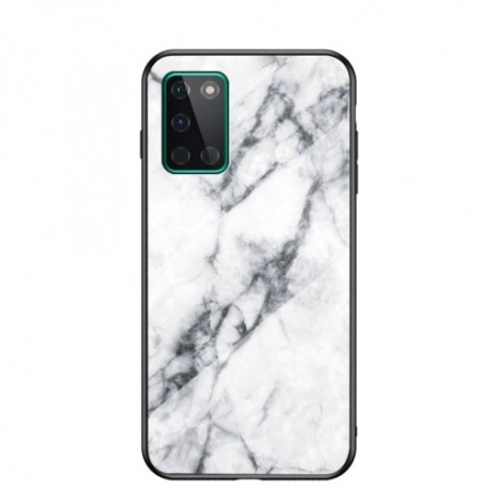 OnePlus 8T valkoinen marmori suojakuori.