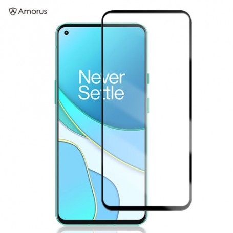 OnePlus 8T kirkas mustareunuksinen panssarilasi. – lähes näkymätön suoja puhelimelle