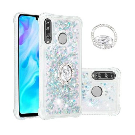 Huawei P30 Lite hopea glitter hile sormuspidike suojakuori