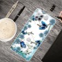 Samsung Galaxy A42 5G läpinäkyvä kukat suojakuori.