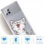 Samsung Galaxy A42 5G läpinäkyvä kissa suojakuori.
