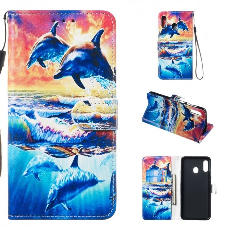 Samsung Galaxy A20e delfiinit suojakotelo
