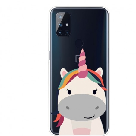 OnePlus Nord N10 5G läpinäkyvä yksisarvinen suojakuori.