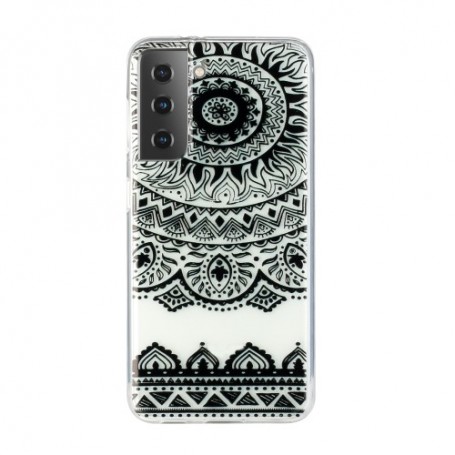 Samsung Galaxy S21 läpinäkyvä mandala suojakuori