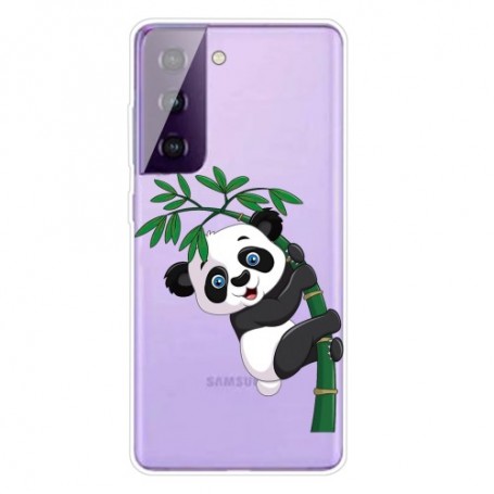 Samsung Galaxy S21 läpinäkyvä panda suojakuori.