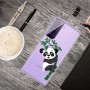 Samsung Galaxy S21 läpinäkyvä panda suojakuori.