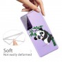 Samsung Galaxy S21 läpinäkyvä panda suojakuori.