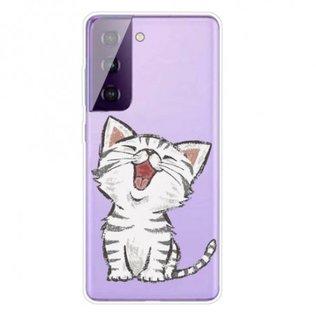 Samsung Galaxy S21 läpinäkyvä kissa suojakuori.
