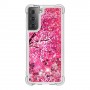 Samsung Galaxy S21 glitter hile pinkki puu suojakuori