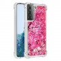 Samsung Galaxy S21 glitter hile pinkki puu suojakuori