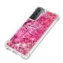 Samsung Galaxy S21 glitter hile pinkki puu suojakuori – minimalistinen mutta tehokas suoja