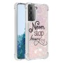 Samsung Galaxy S21 glitter hile never stop dreaming suojakuori – kevyt ja ohut suojakuori puhelimen takaosassa