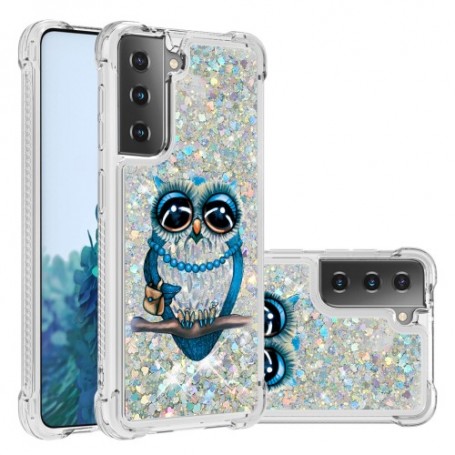 Samsung Galaxy S21 glitter hile pöllö suojakuori