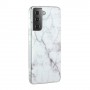 Samsung Galaxy S21 Plus valkoinen marmori suojakuori