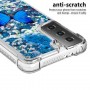 Samsung Galaxy S21 Plus glitter hile sininen perhonen suojakuori