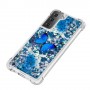 Samsung Galaxy S21 Plus glitter hile sininen perhonen suojakuori