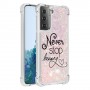 Samsung Galaxy S21 Plus glitter hile never stop dreaming suojakuori