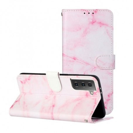 Samsung Galaxy S21 vaaleanpunainen marmori suojakotelo