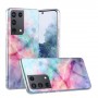 Samsung Galaxy S21 Ultra värikäs tie-dye marmori suojakuori.