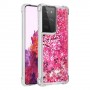 Samsung Galaxy S21 Ultra glitter hile pinkki puu suojakuori