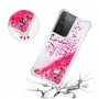 Samsung Galaxy S21 Ultra glitter hile pinkki puu suojakuori