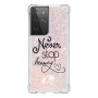 Samsung Galaxy S21 Ultra glitter hile never stop dreaming suojakuori – kaunis kuori esillä tuotekuvassa