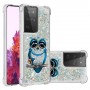Samsung Galaxy S21 Ultra läpinäkyvä pöllö suojakuori.