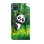 Samsung Galaxy A12 panda suojakotelo – kannellinen puhelinlompakko tuotekuvassa