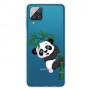 Samsung Galaxy A12 läpinäkyvä panda suojakuori.