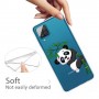 Samsung Galaxy A12 läpinäkyvä panda suojakuori.