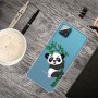 Samsung Galaxy A12 läpinäkyvä panda suojakuori.