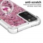 Samsung Galaxy A02s glitter hile pinkki sormuspidike suojakuori.
