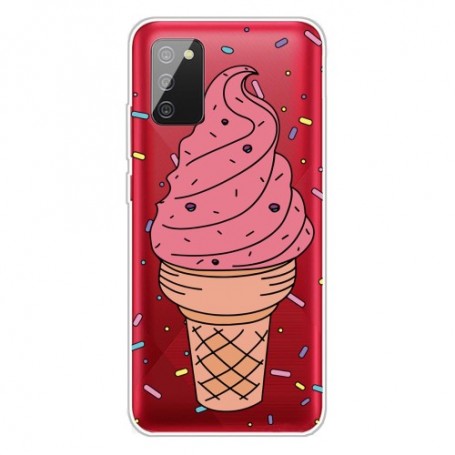 Samsung Galaxy A02s läpinäkyvä jäätelö suojakuori.