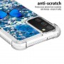 Samsung Galaxy A02s glitter hile sininen perhonen suojakuori
