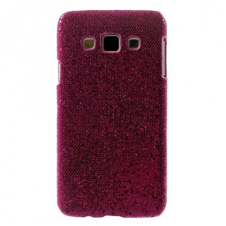 Galaxy A3 hot pink glitter suojakuori.