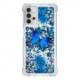 Samsung Galaxy A32 5G glitter hile sininen perhonen suojakuori